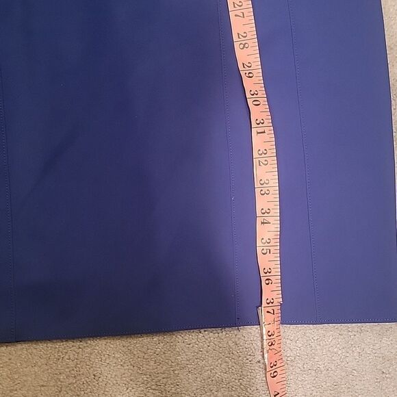 Elie Tahari Elegant Blue Sleeveless Dress Sz 8 - Picture 7 of 9